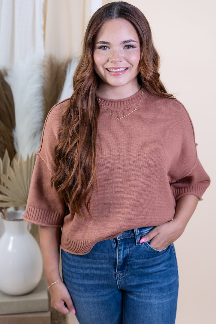 "Cozy State" Sweater Top (Sienna)