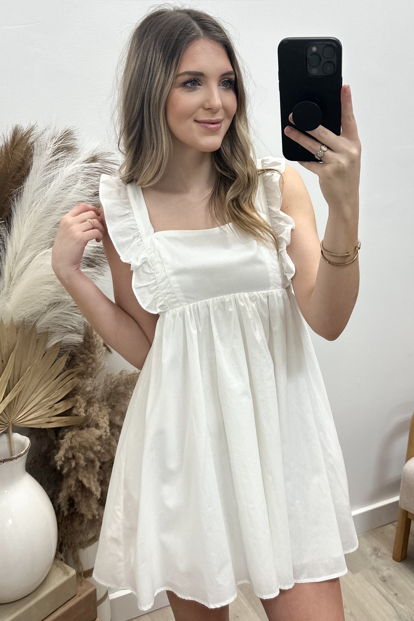 "Easy On Me" Dress (White)