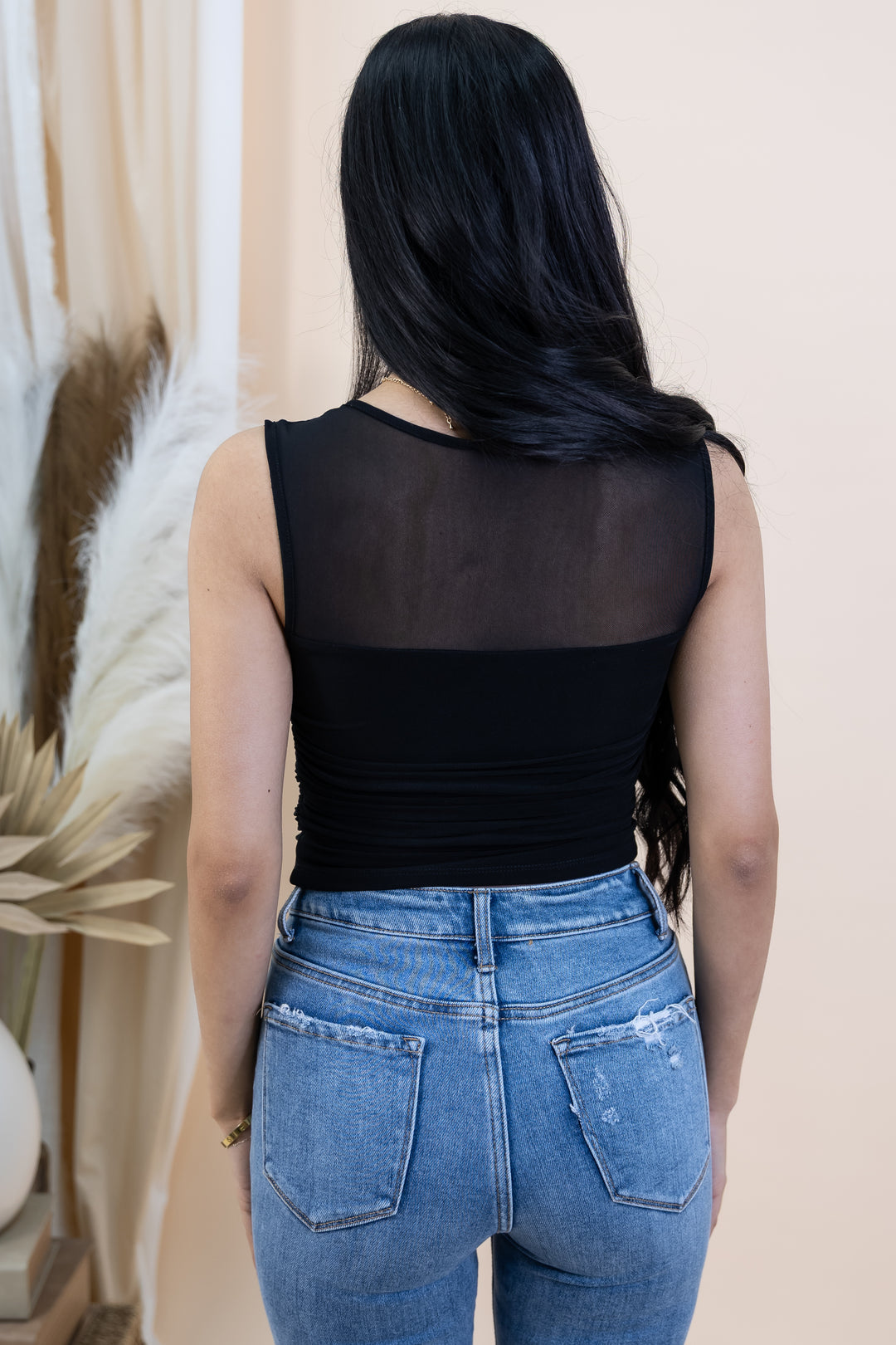 "Sheer Delight" Top (Black)