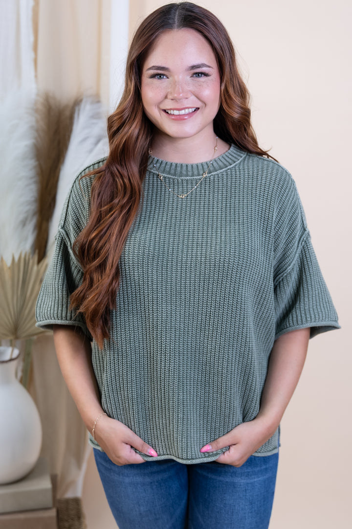 "Weekend Fade" Top (Olive)