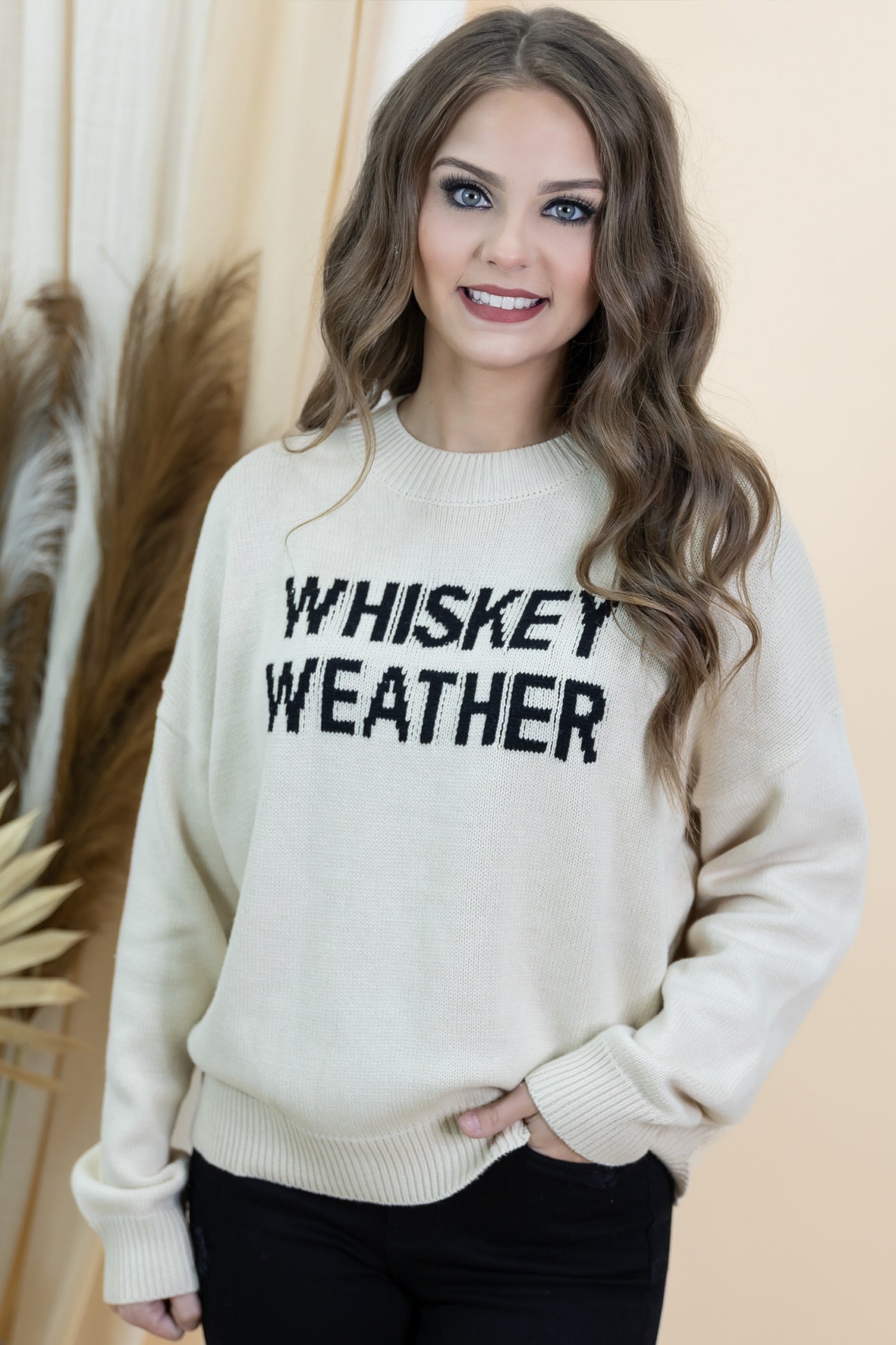“Whiskey Weather" Sweater (Cream)