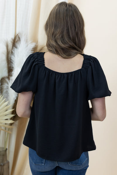 "Minimal Muse" Blouse (Black)