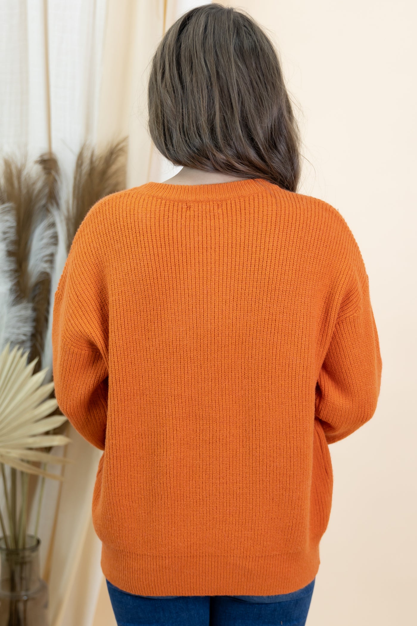 "Hello Pumpkin" Sweater (Burnt Orange)