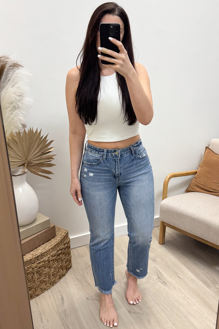 Eleanor Cropped Straight Jeans