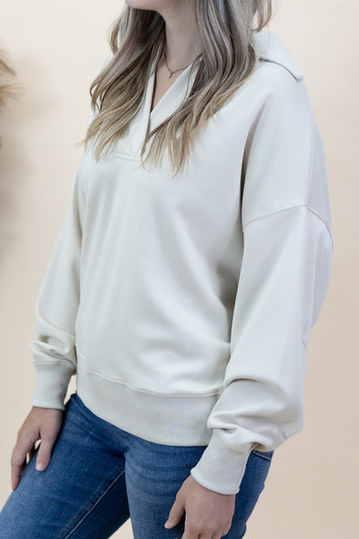 "Doing Just Fine" Sweatshirt (Ecru)