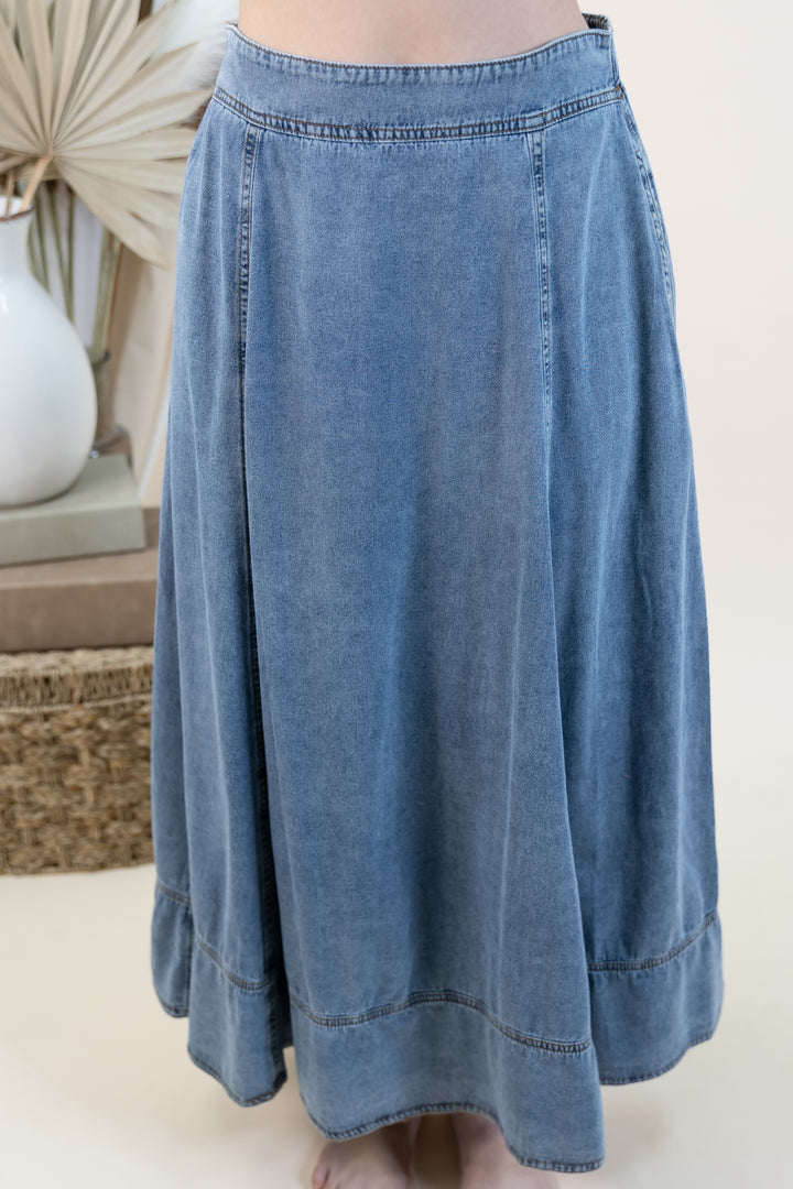 "Sweet Simplicity" Skirt (Washed Denim)