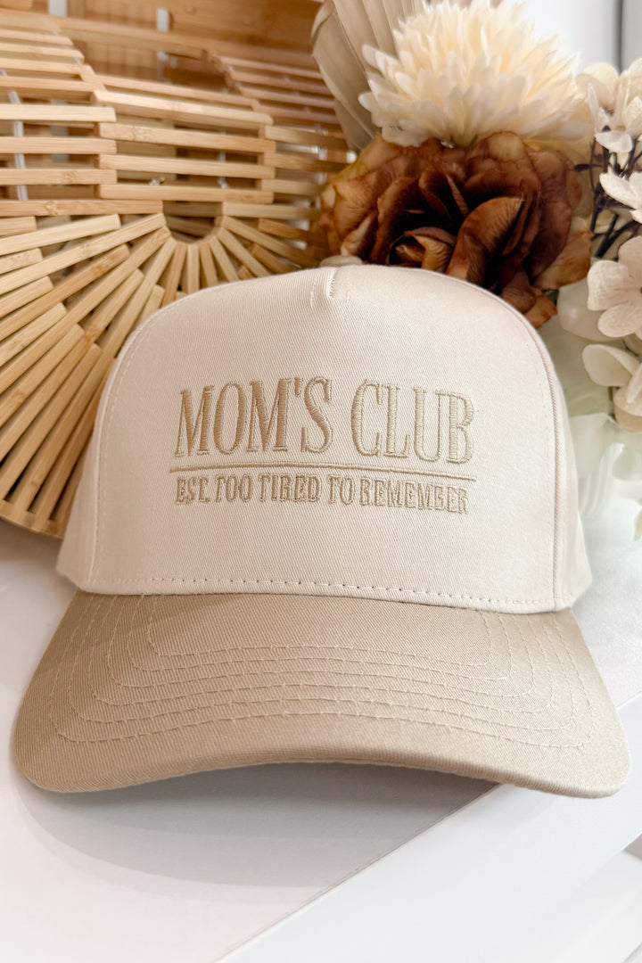 Mom's Club Trucker Hat (Tan)
