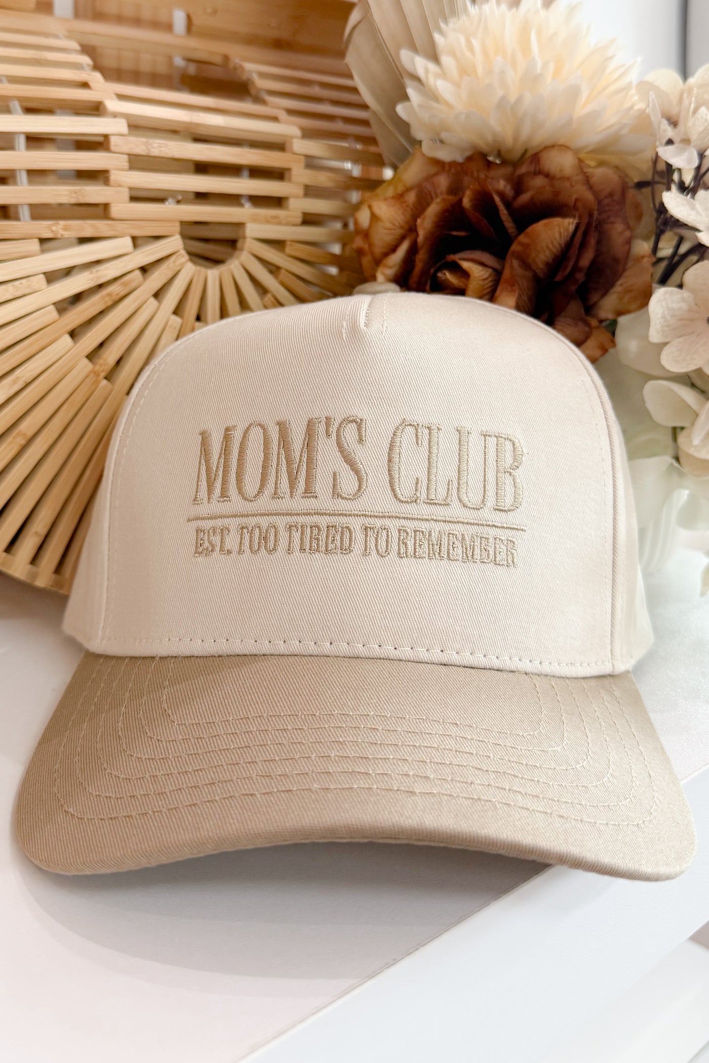 Mom's Club Trucker Hat (Tan)
