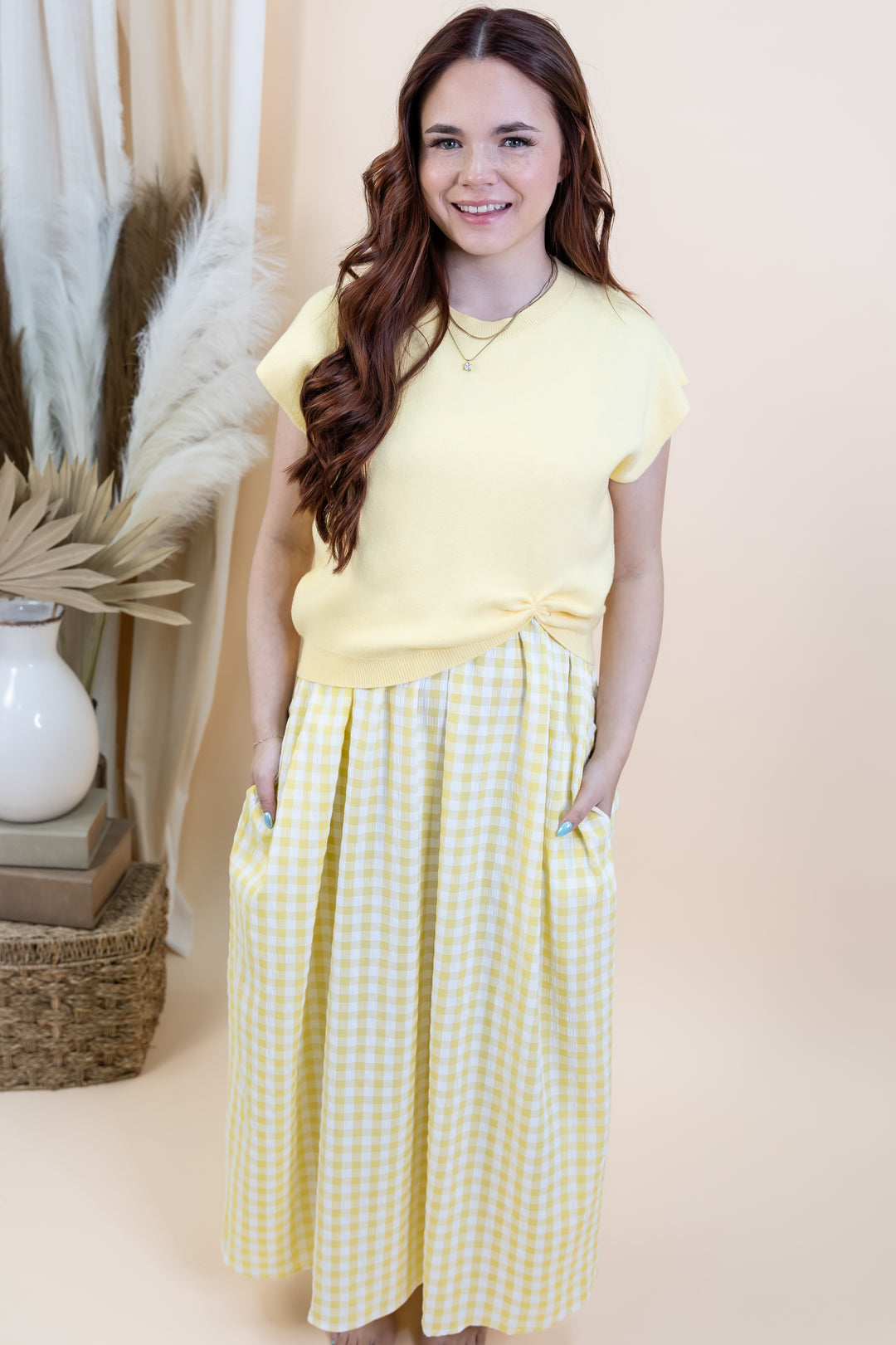 "Summer Stroll" Dress (Lemon)