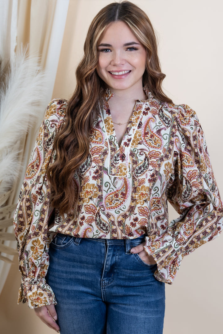 "Sunlit Soul" Blouse (Ecru)