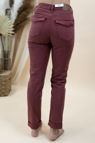 Carmine Weekender Jeans (Burgundy)