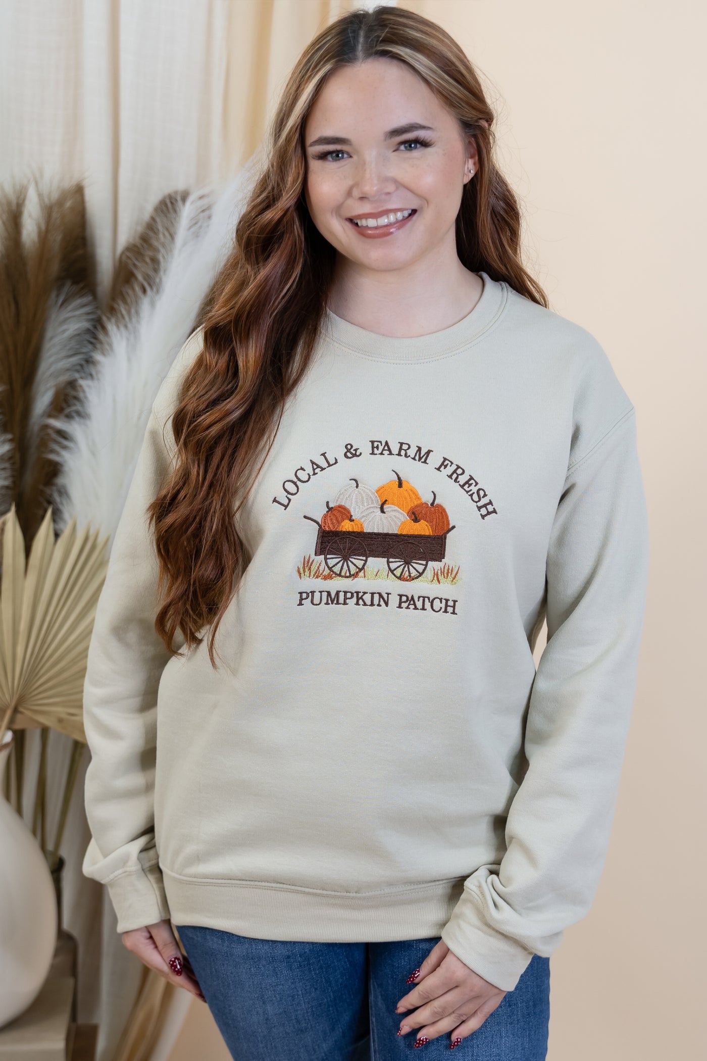 "Local Pumpkin Patch" Sweatshirt (Stone)