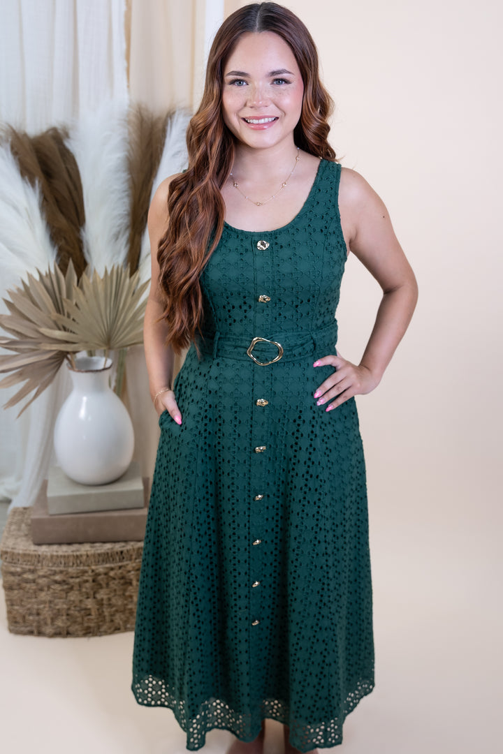 "Sweet Enchantment" Dress (Hunter Green)