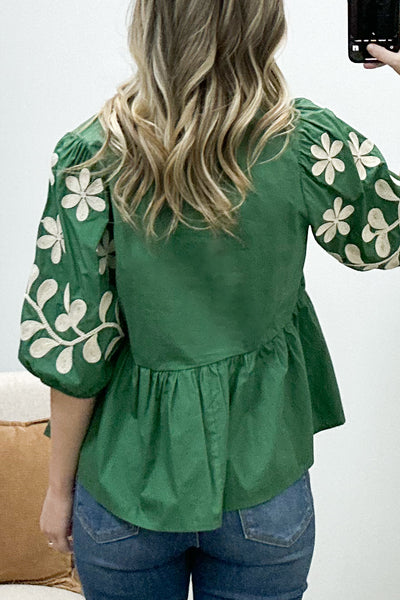 "Your Best Bet" Blouse (Green)