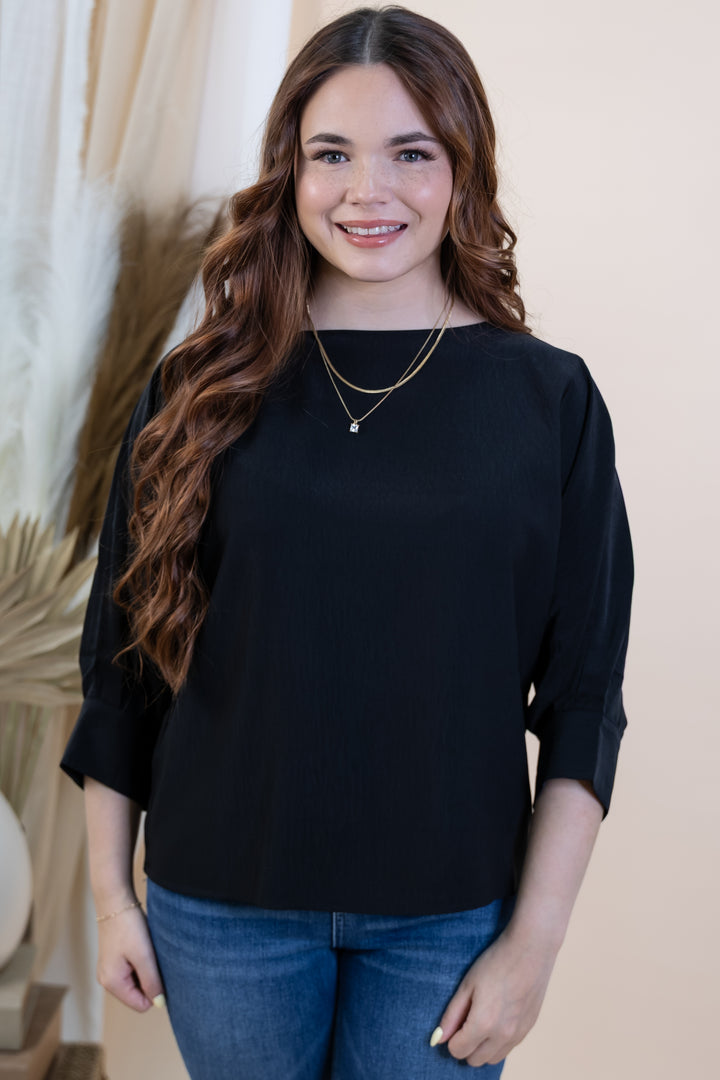 "Soft Structure" Top (Black)