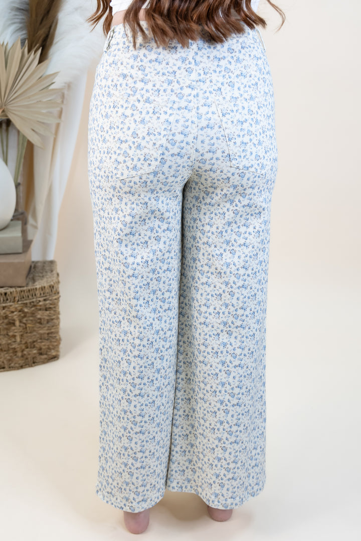 "Subtle Meadows" Pants (Blue)