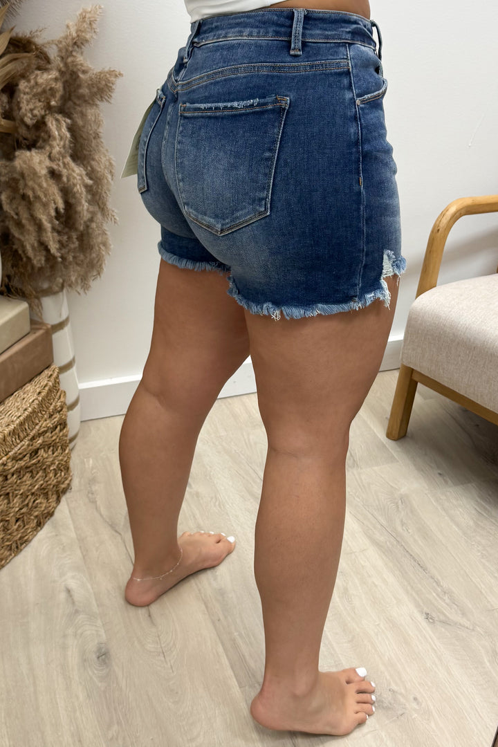 Chloe Denim Shorts (Dark Wash)