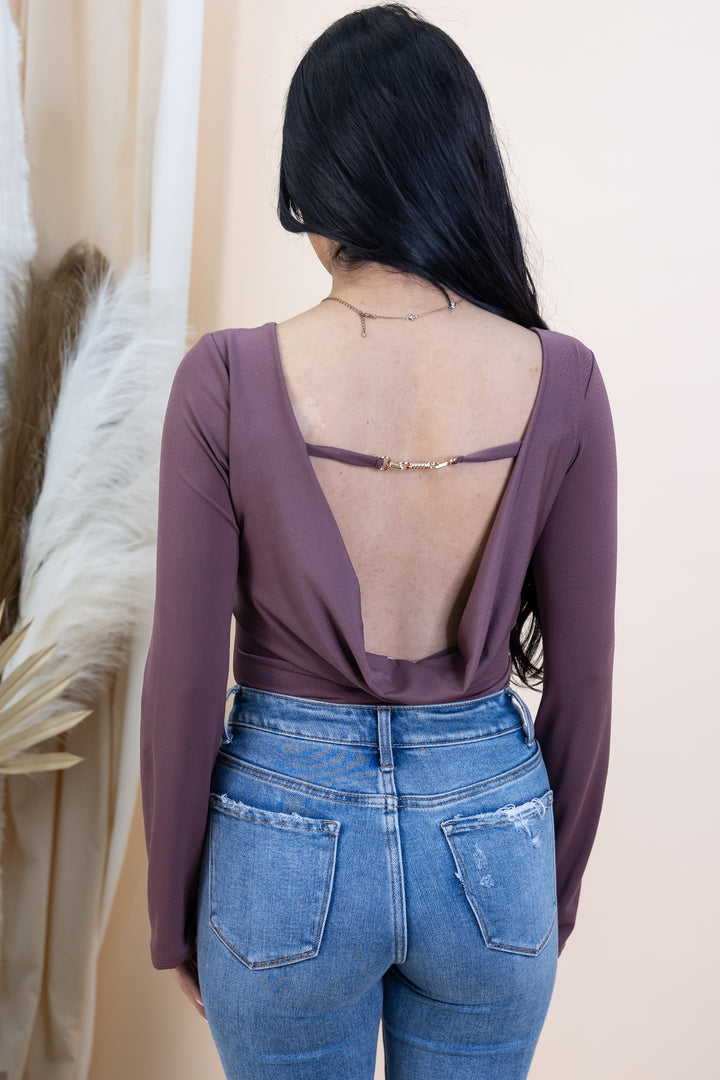 "Sleek & Sultry" Bodysuit (Plum)