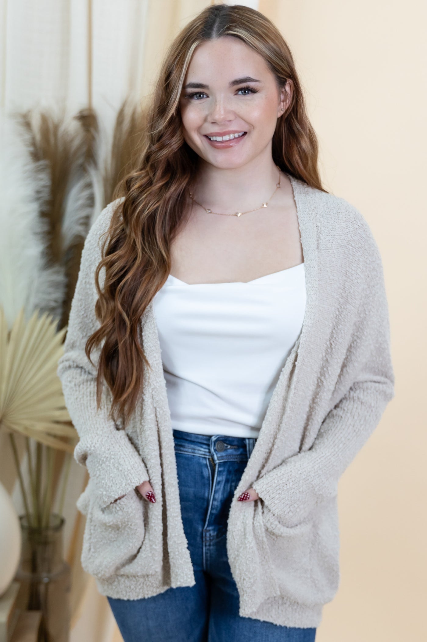 "Above All Else" Cardigan (Natural)