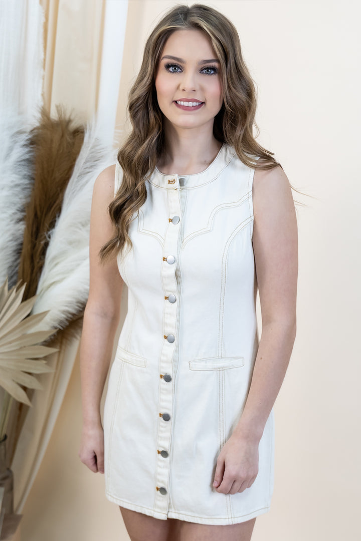 "Western Luxe" Dress (Cream)