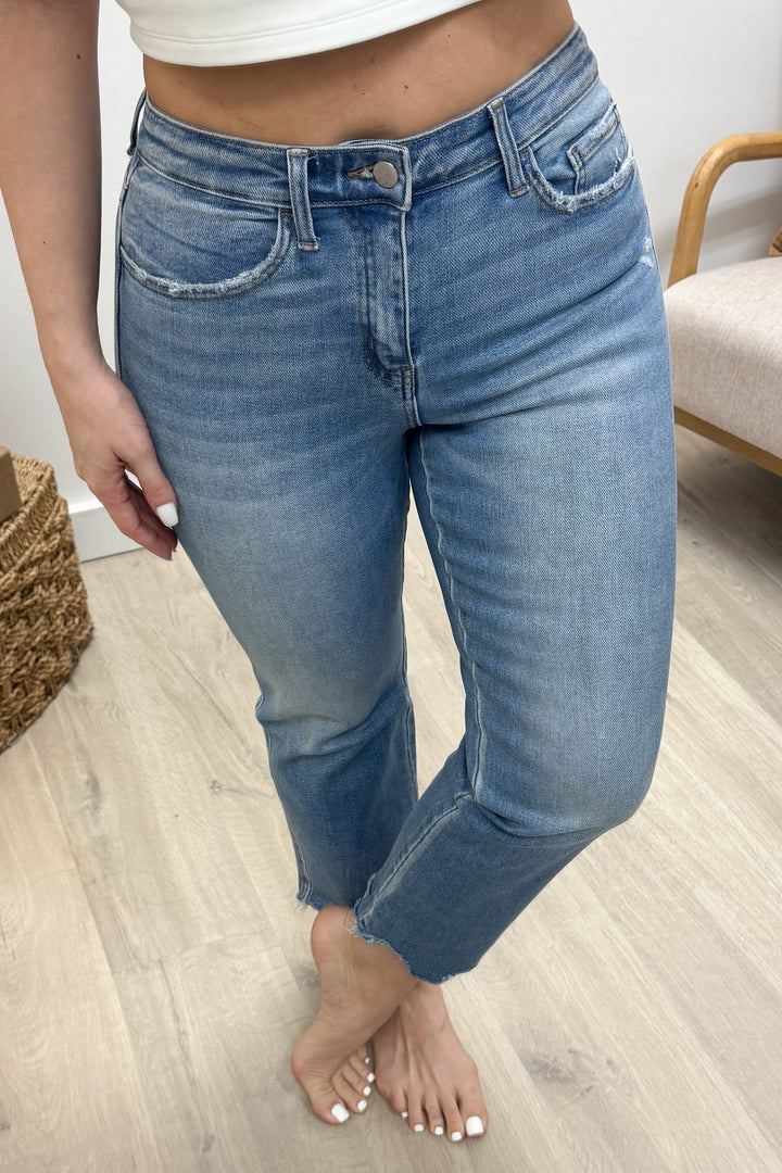 Kelly Cropped Straight Leg Jeans