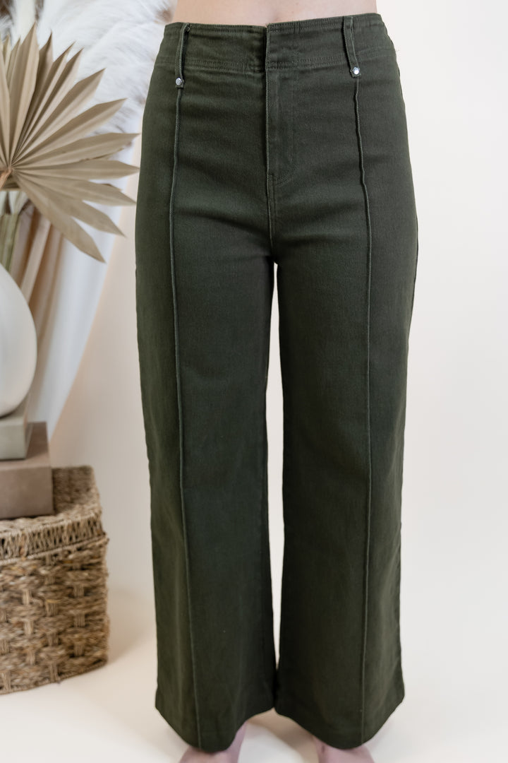 "Down To Earth" Pants (Olive)