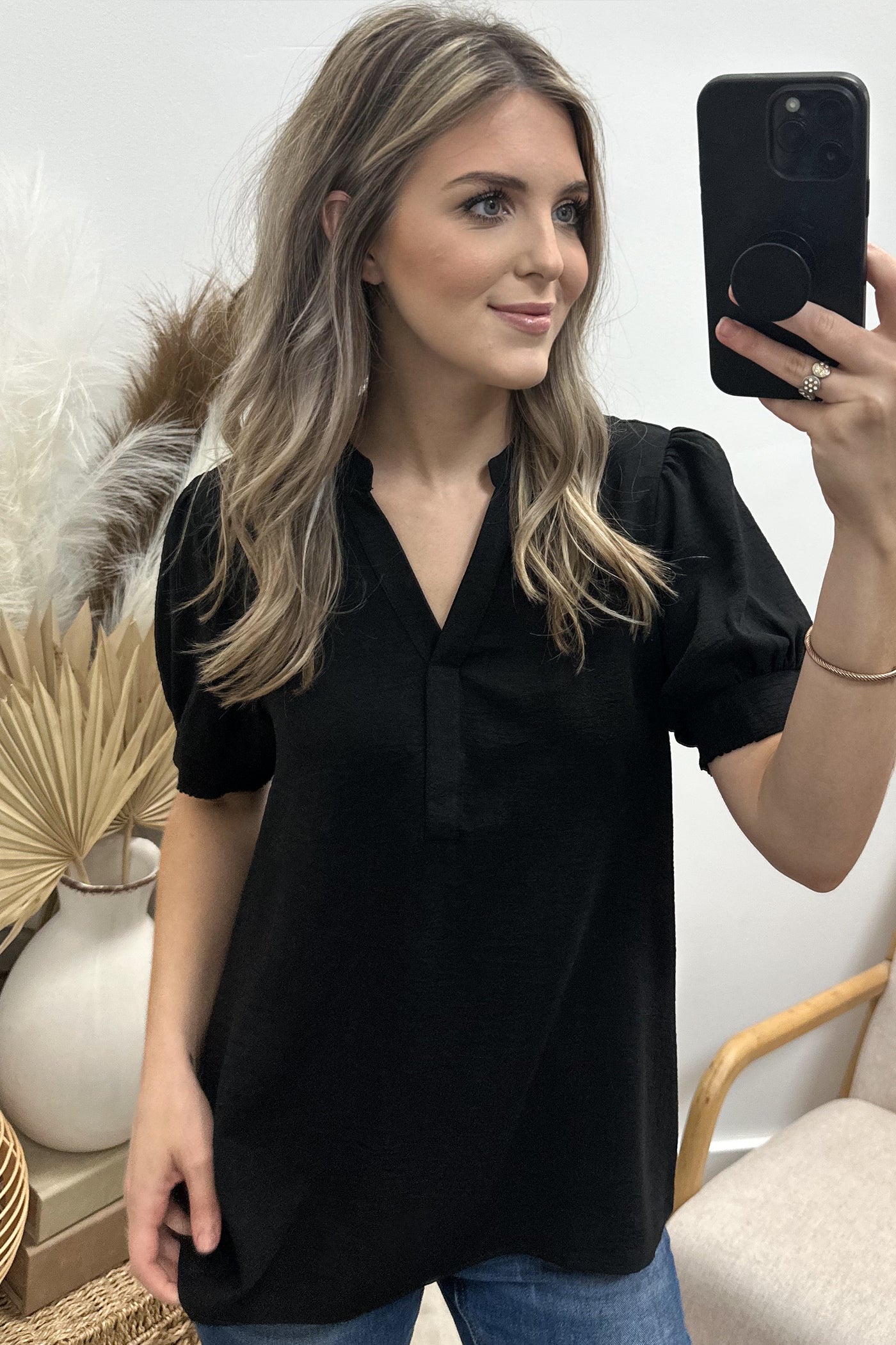 "Simple Serenity" Top (Black)
