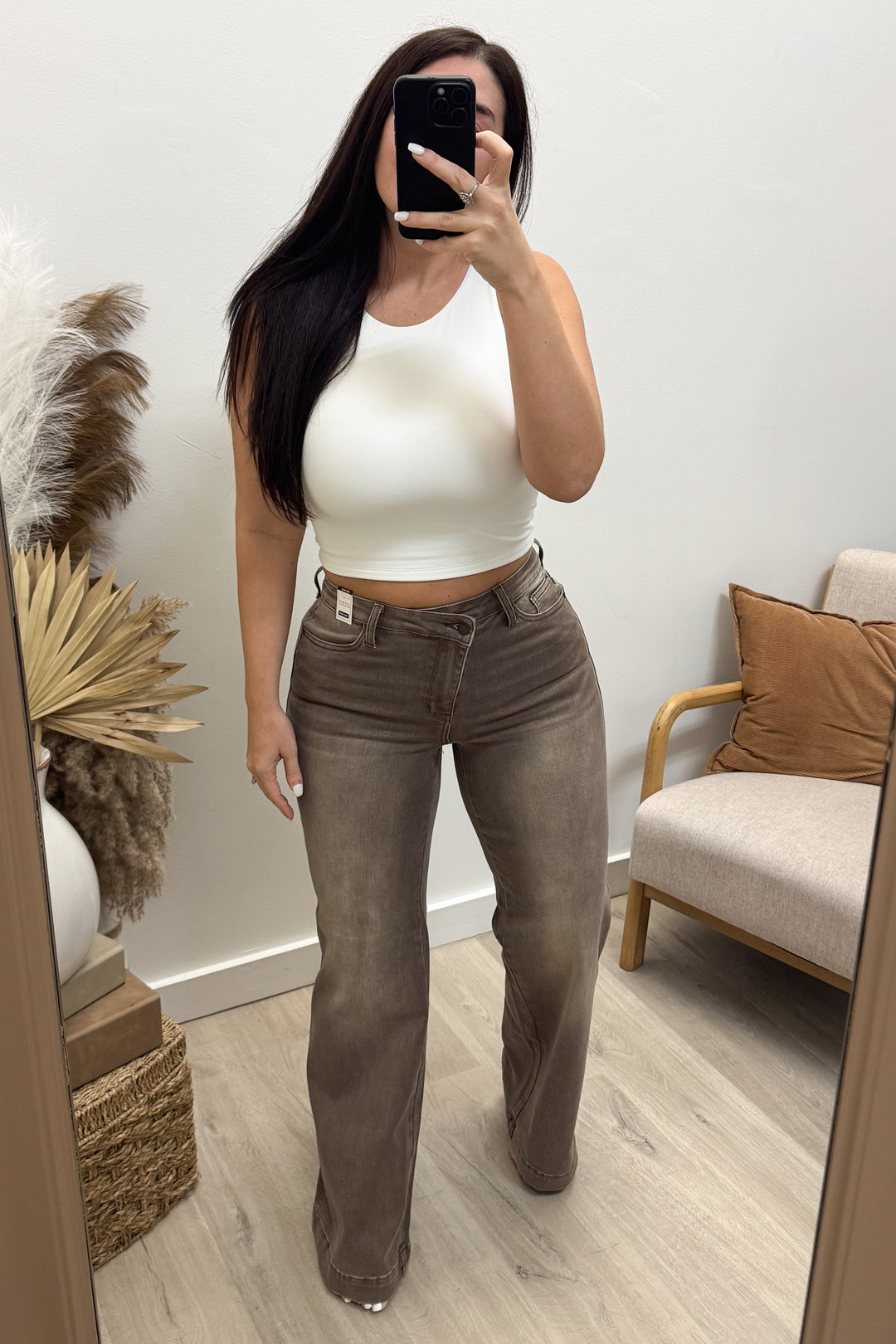 Terra Wide Leg Jeans (Clay)