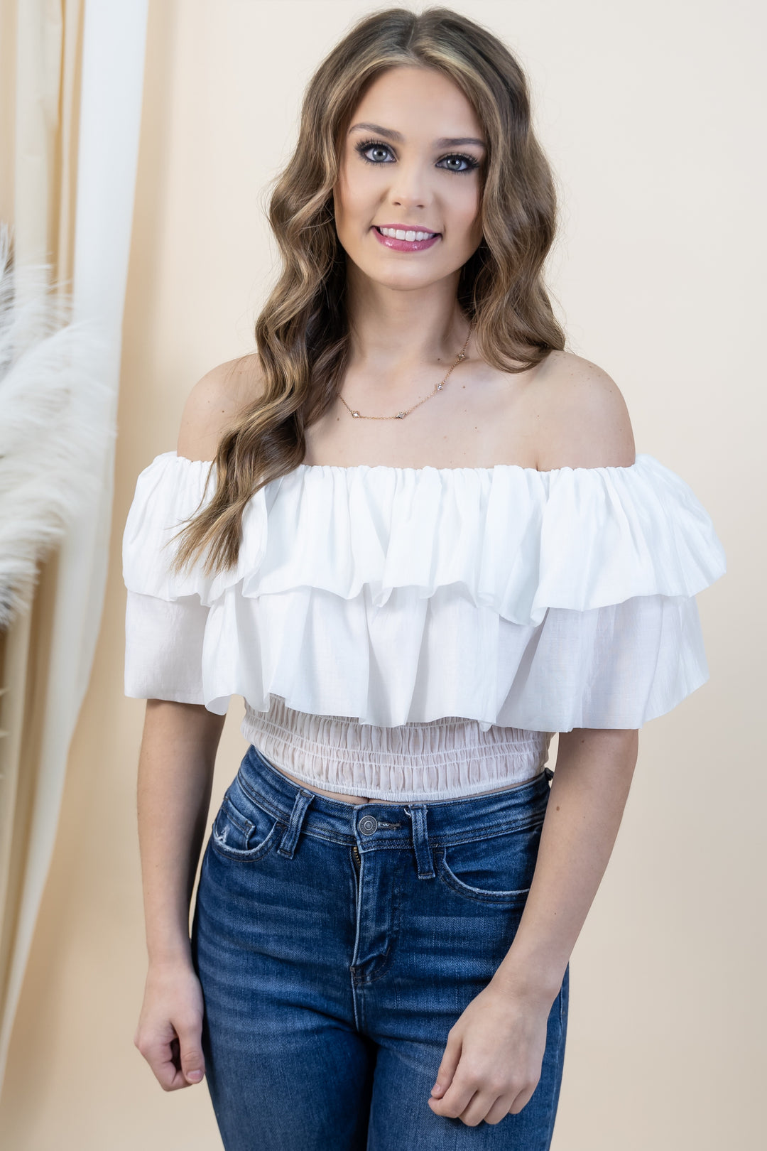 "Romantic Afternoon" Top (White)