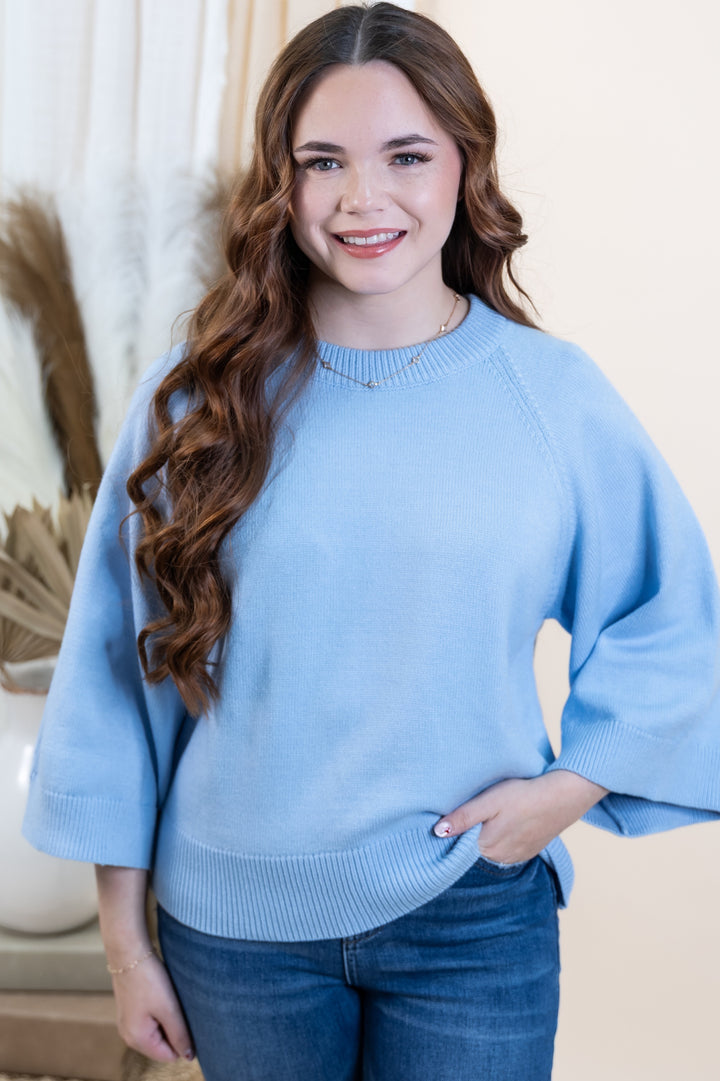 "Soft Start" Sweater (Light Blue)