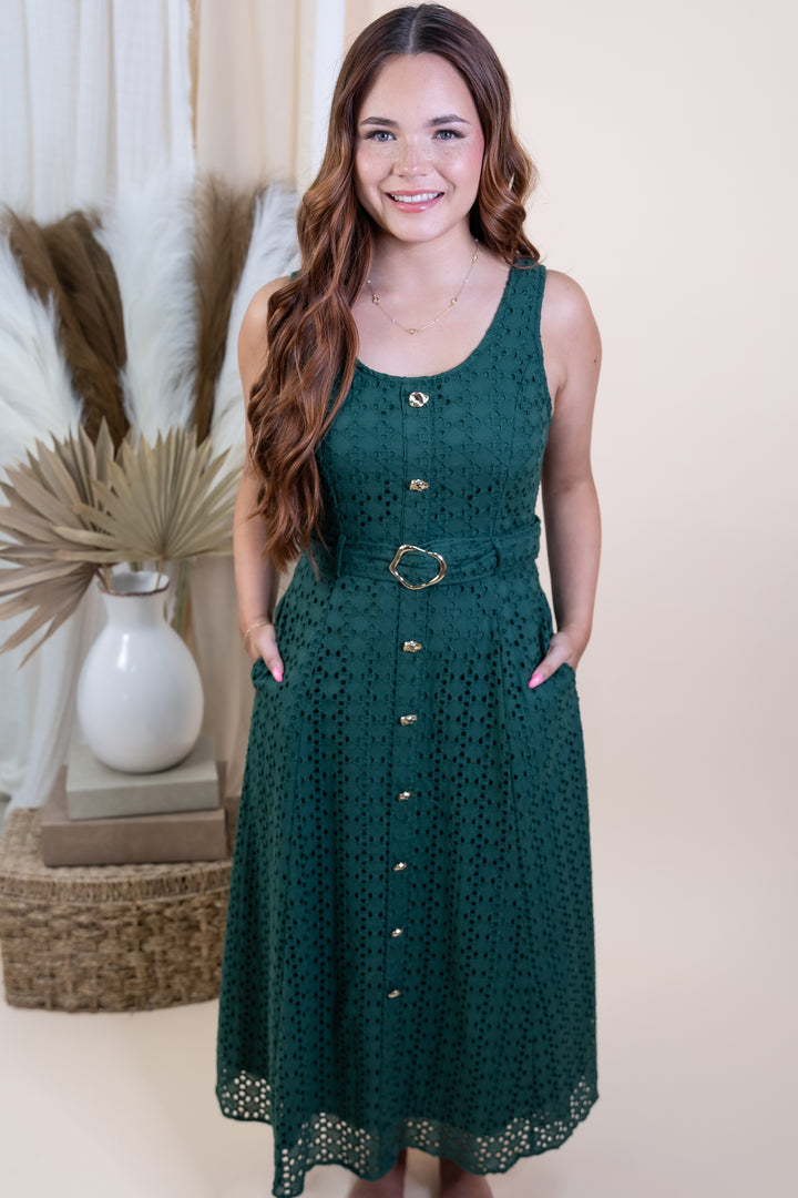 "Sweet Enchantment" Dress (Hunter Green)