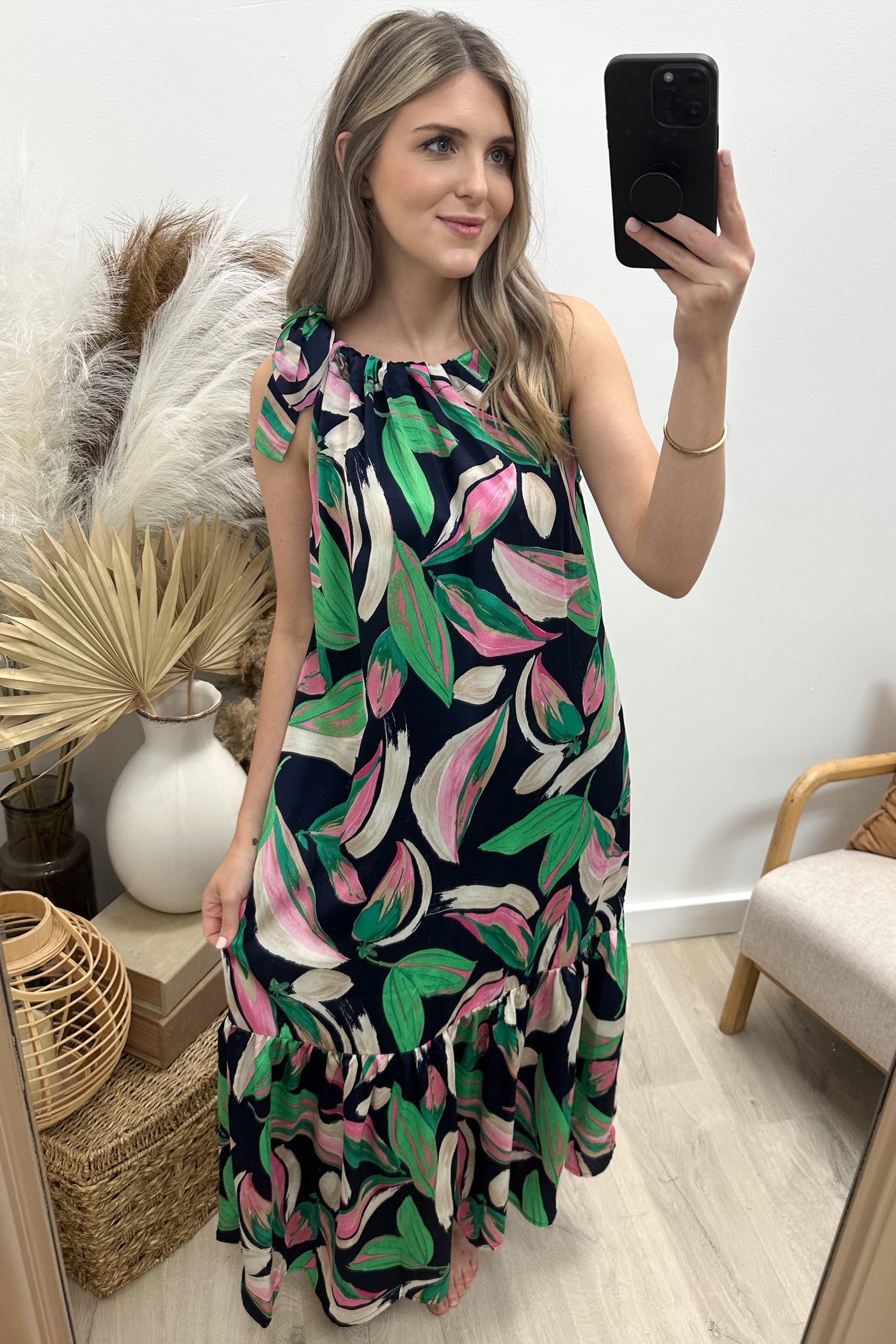 "Summer Whispers" Dress (Navy)