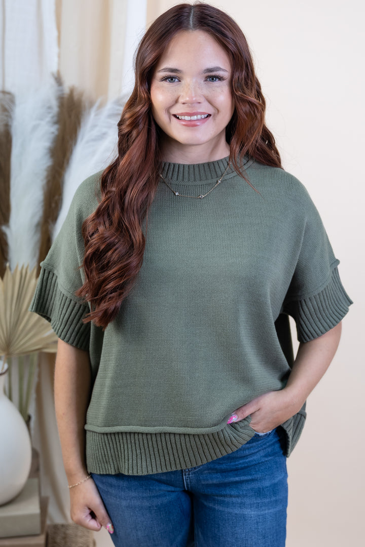 "Timeless Comfort" Sweater (Olive)