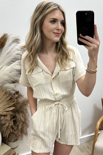 "Moments Together" Romper (Natural)