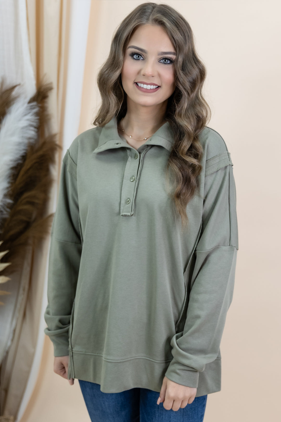 "Flip The Script" Top (Sage)