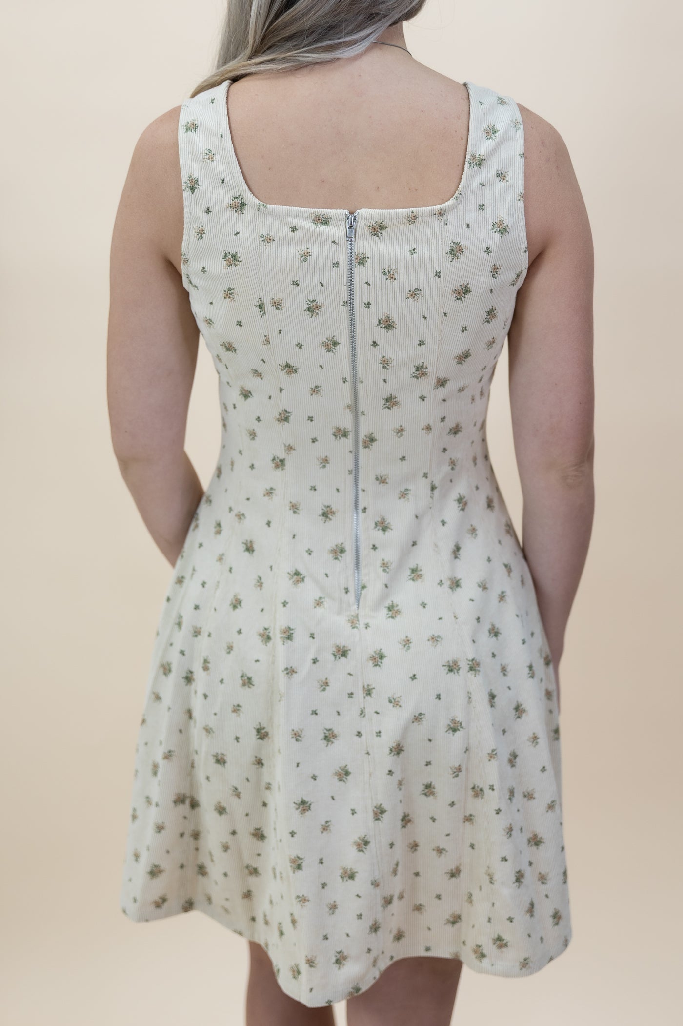 "Hazy Days" Dress (Cream/Taupe Floral)