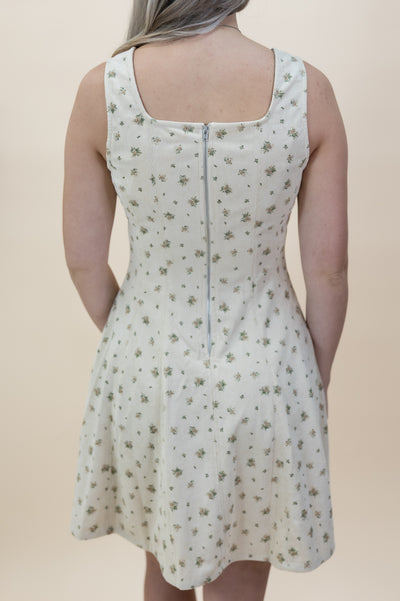 "Hazy Days" Dress (Cream/Taupe Floral)