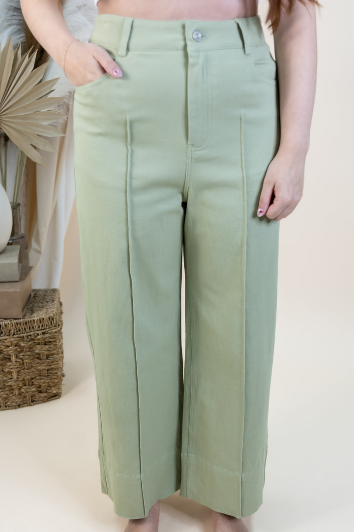 "Tailored Touch" Pants (Sage)