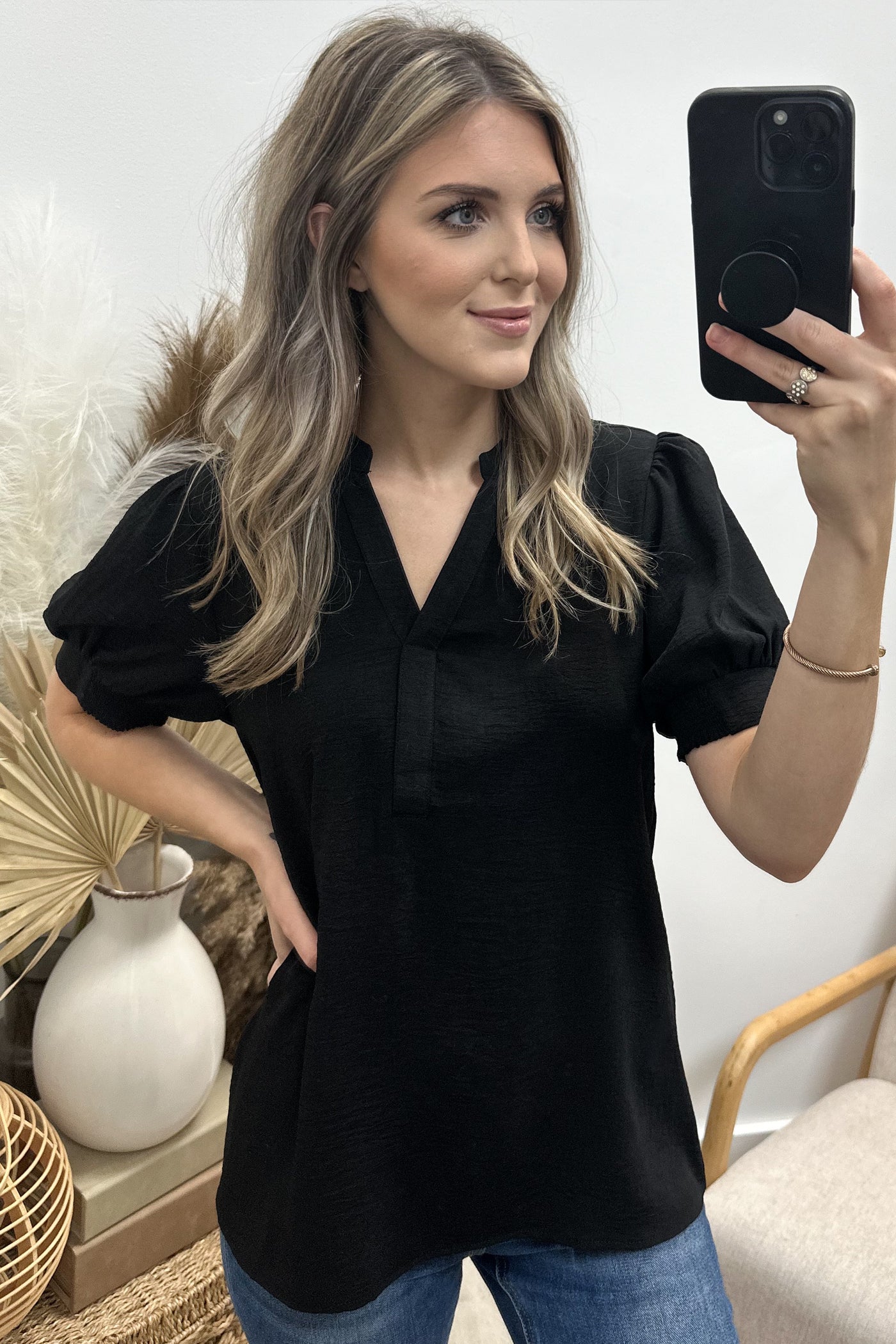 "Simple Serenity" Top (Black)