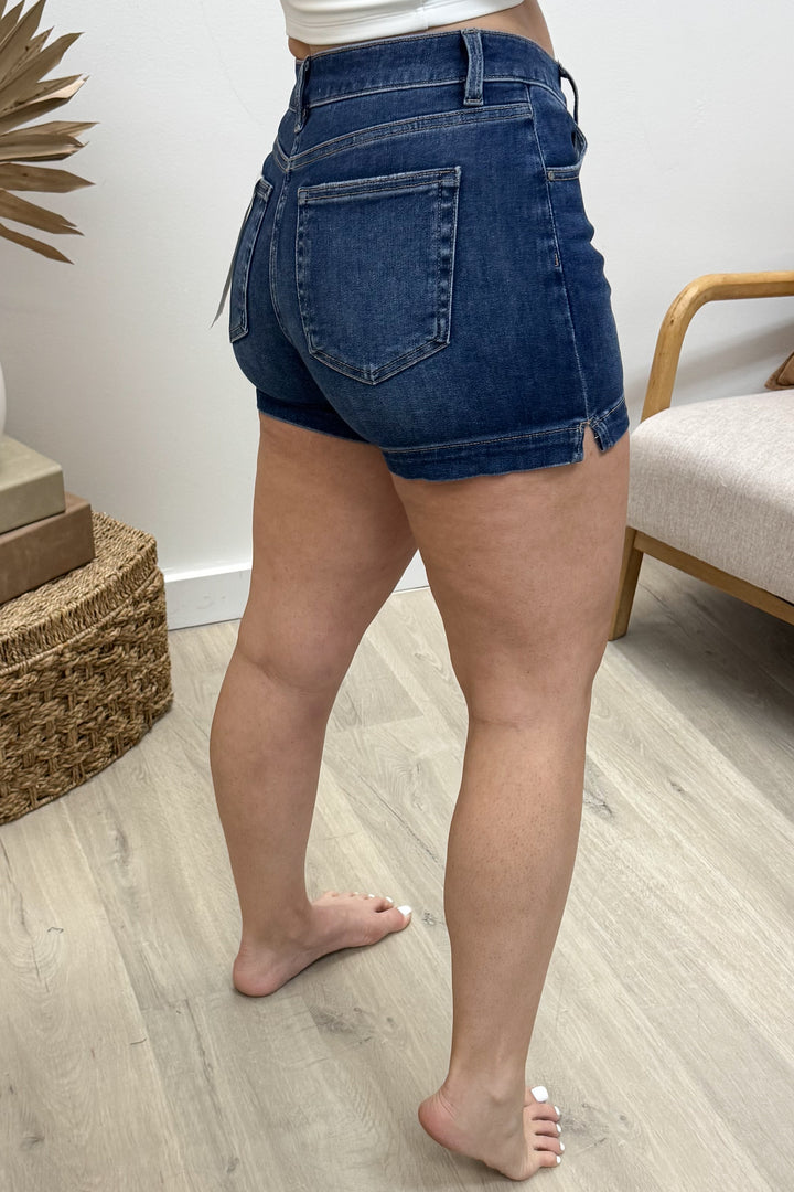 Willa Denim Shorts (Dark Wash)