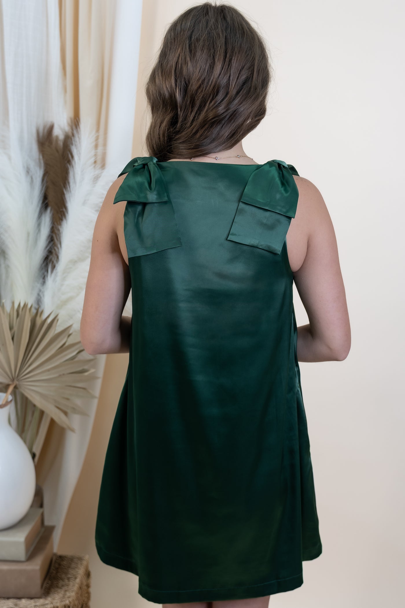 "Graceful Ties" Dress (Hunter Green)