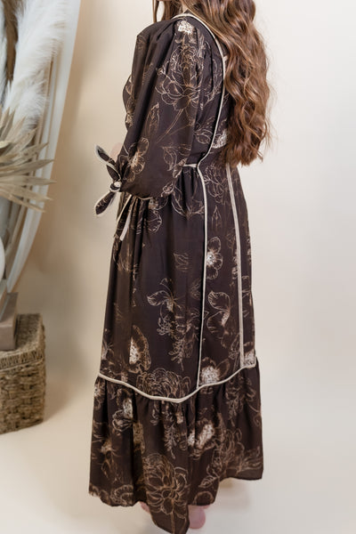 "Sweet Magnolia" Dress (Brown)