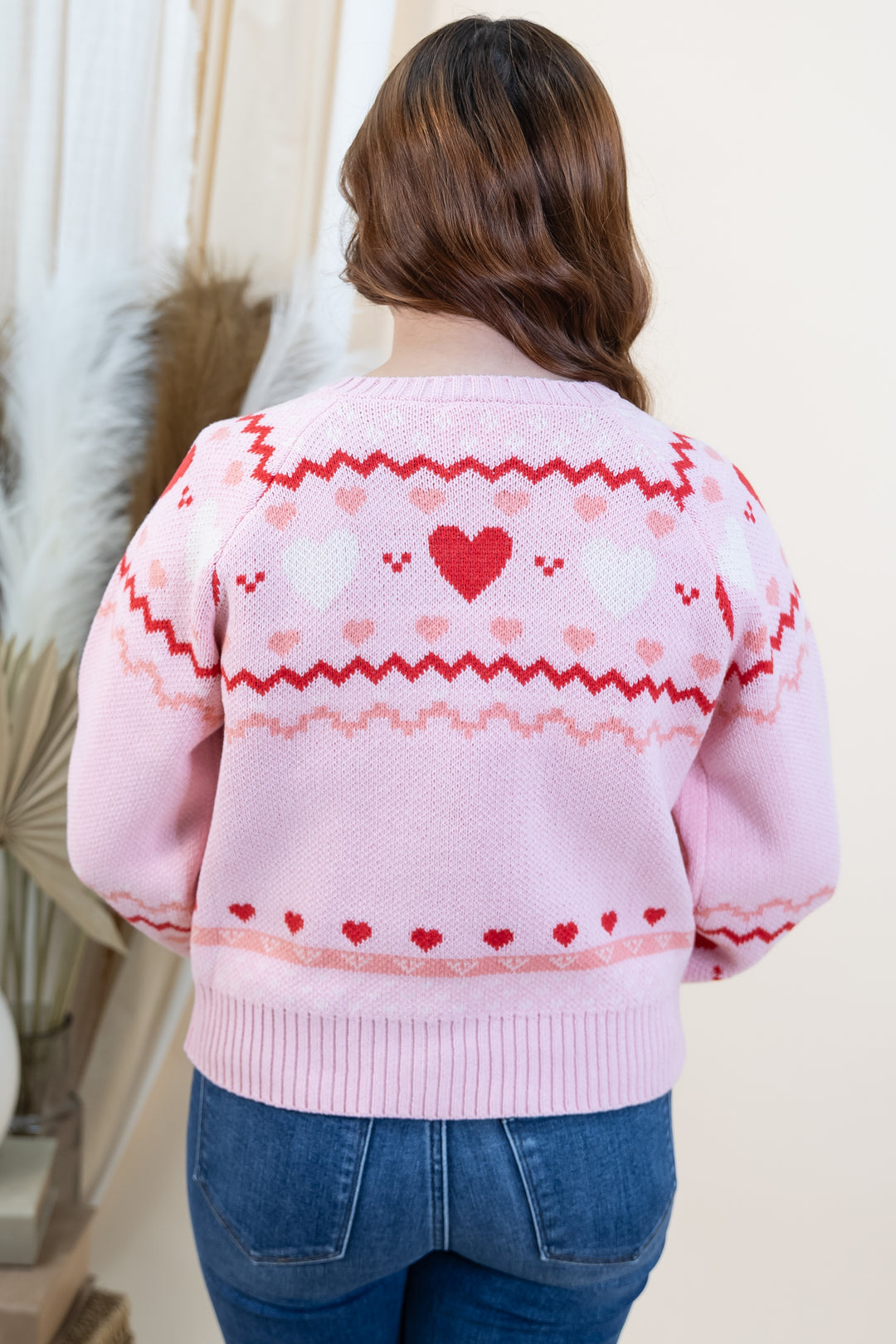 "Heartfelt Hugs" Cardigan (Pink)