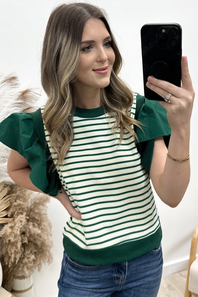 "Posh Perfection" Top (Hunter Green)