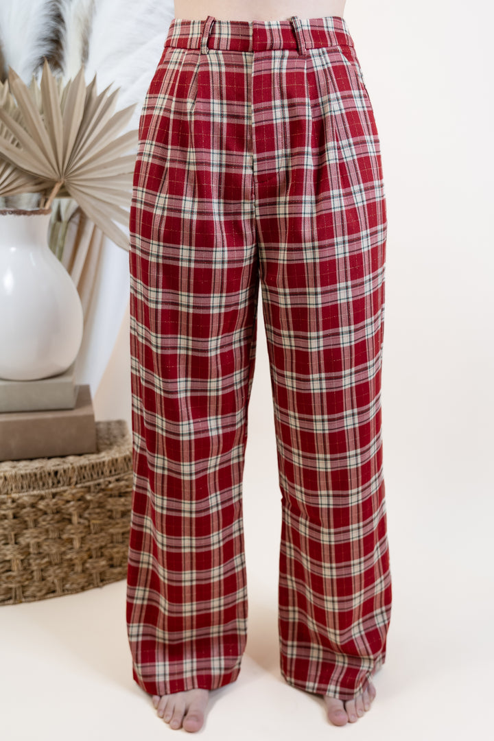 "Seasons Greetings" Pants (Red Multi)