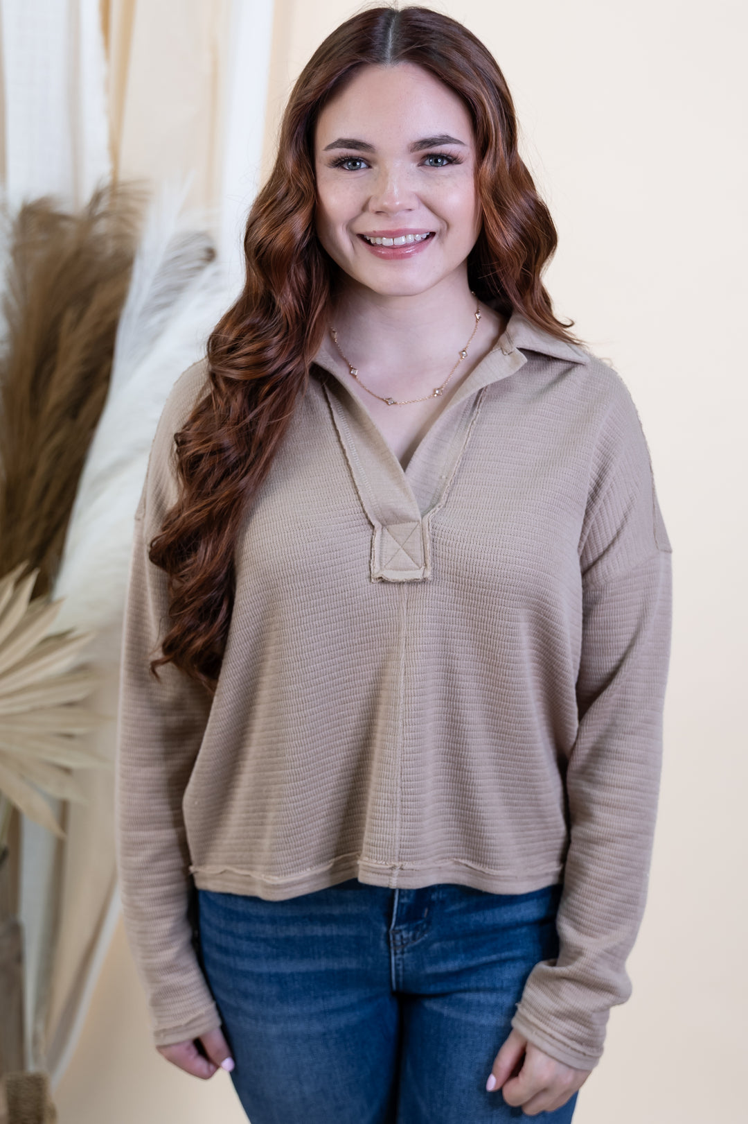 "Casual Confidence" Top (Light Mocha)
