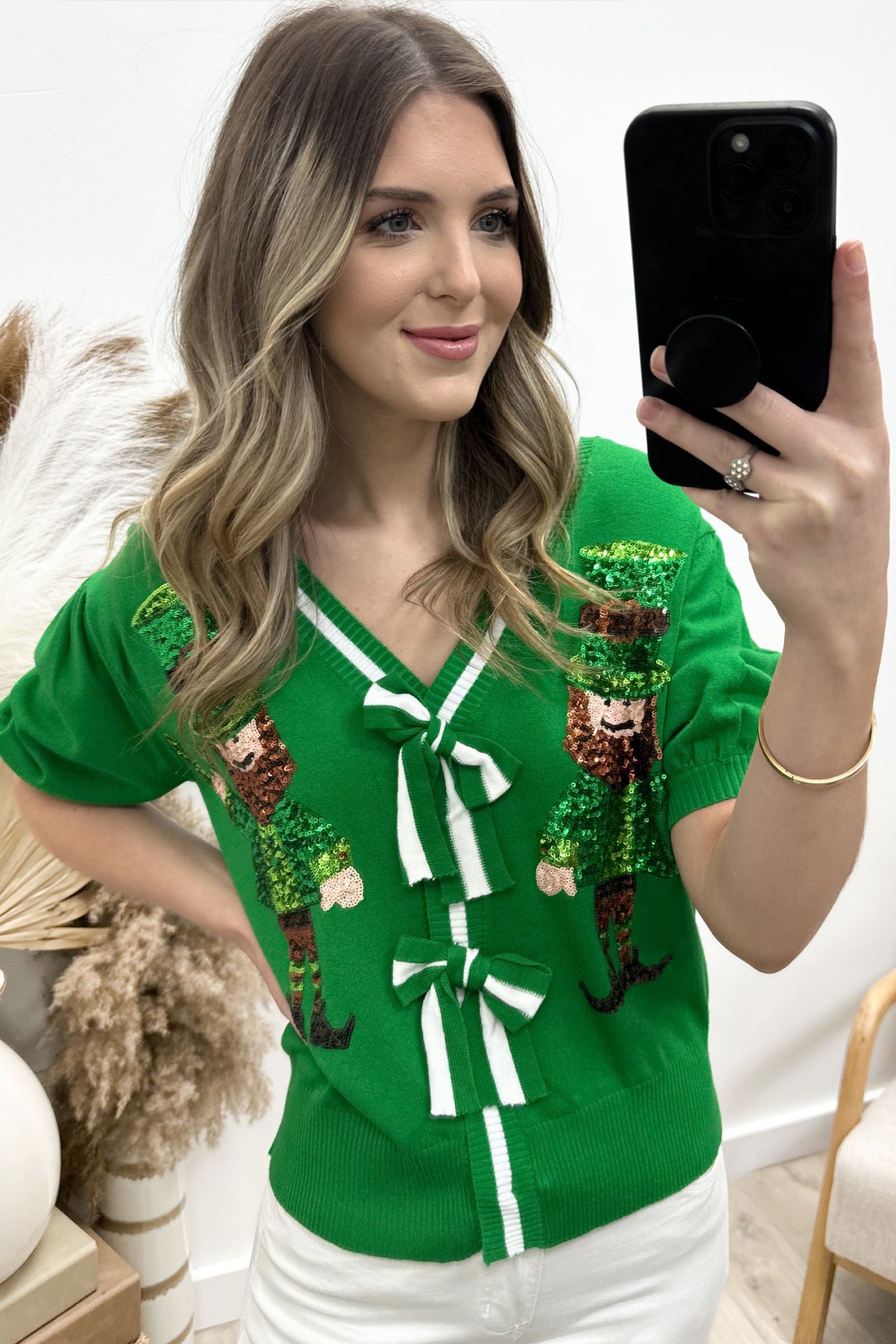 "Feeling The Luck" Top (Green)