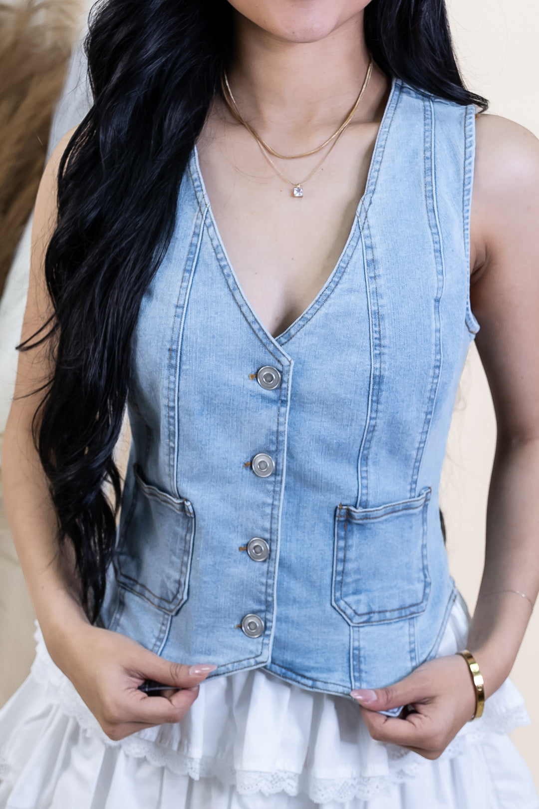 "Blue Jean Baby" Vest (Denim)