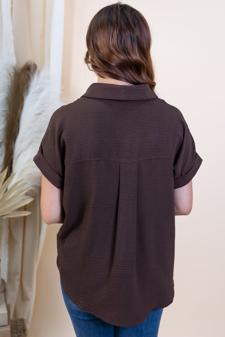 "Chasing Dreams" Top (Brown)