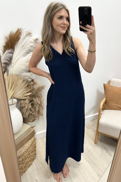 "Soft Spaces" Dress (Navy)